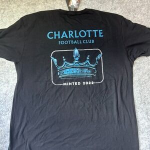 NWT MLS Charlotte FC Short Sleeve Shirt Mens XL Black - 500 Level Soccer $38